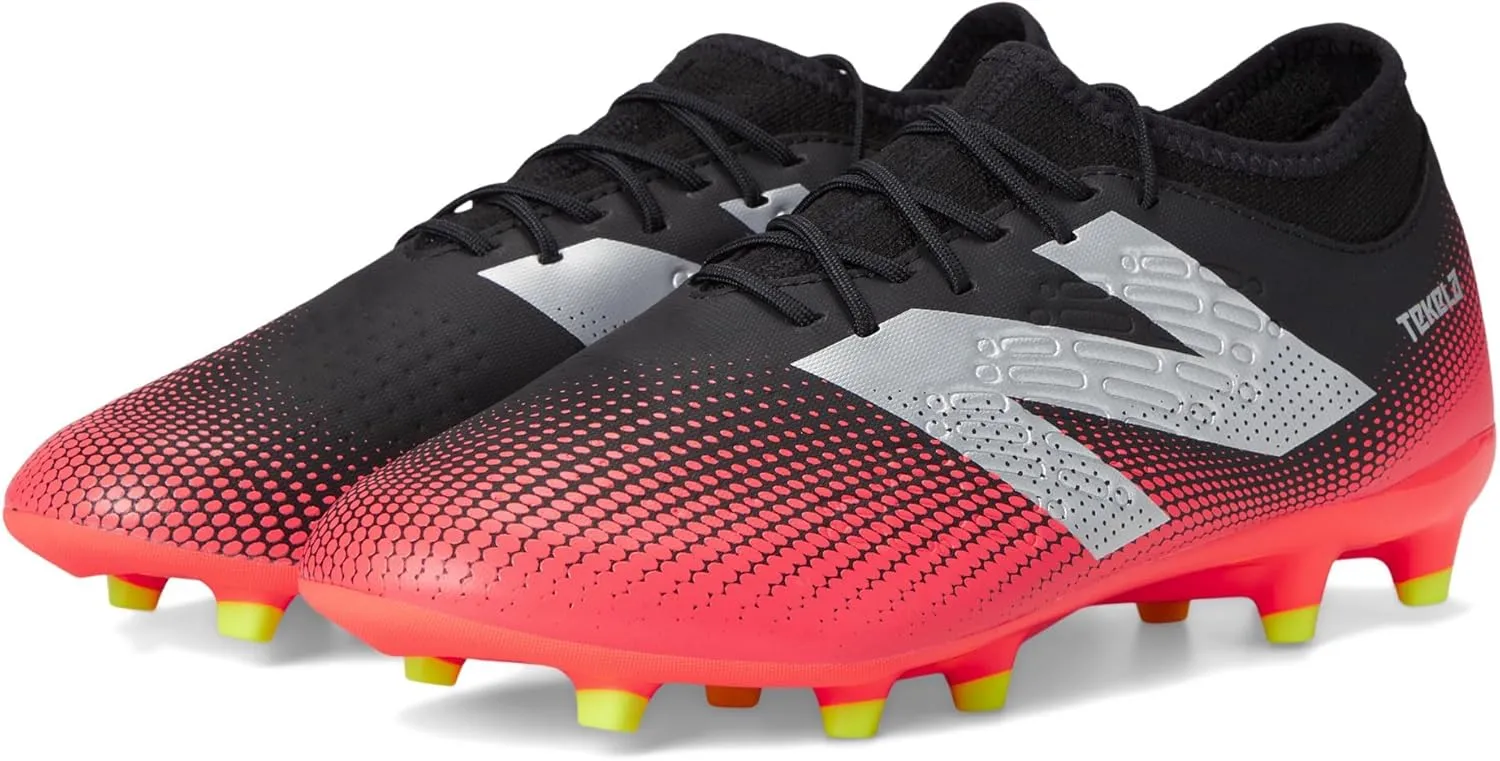 New Balance Unisex Tekela Magique FG V4  Soccer Shoe, Black/Energy Red/Hi-Lite, 7 US Men