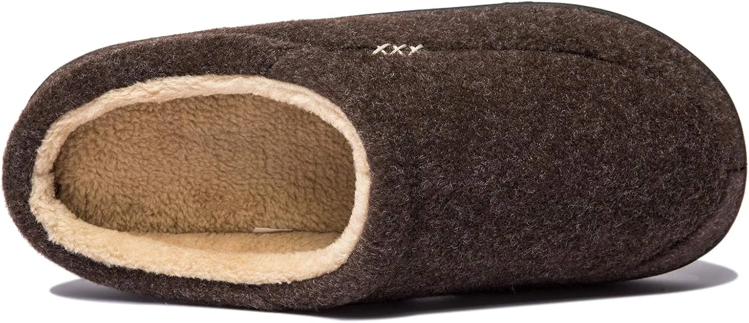 NewDenBer Men's Cozy Memory Foam Slippers Soft Slip on Indoor Outdoor Clog House Shoes