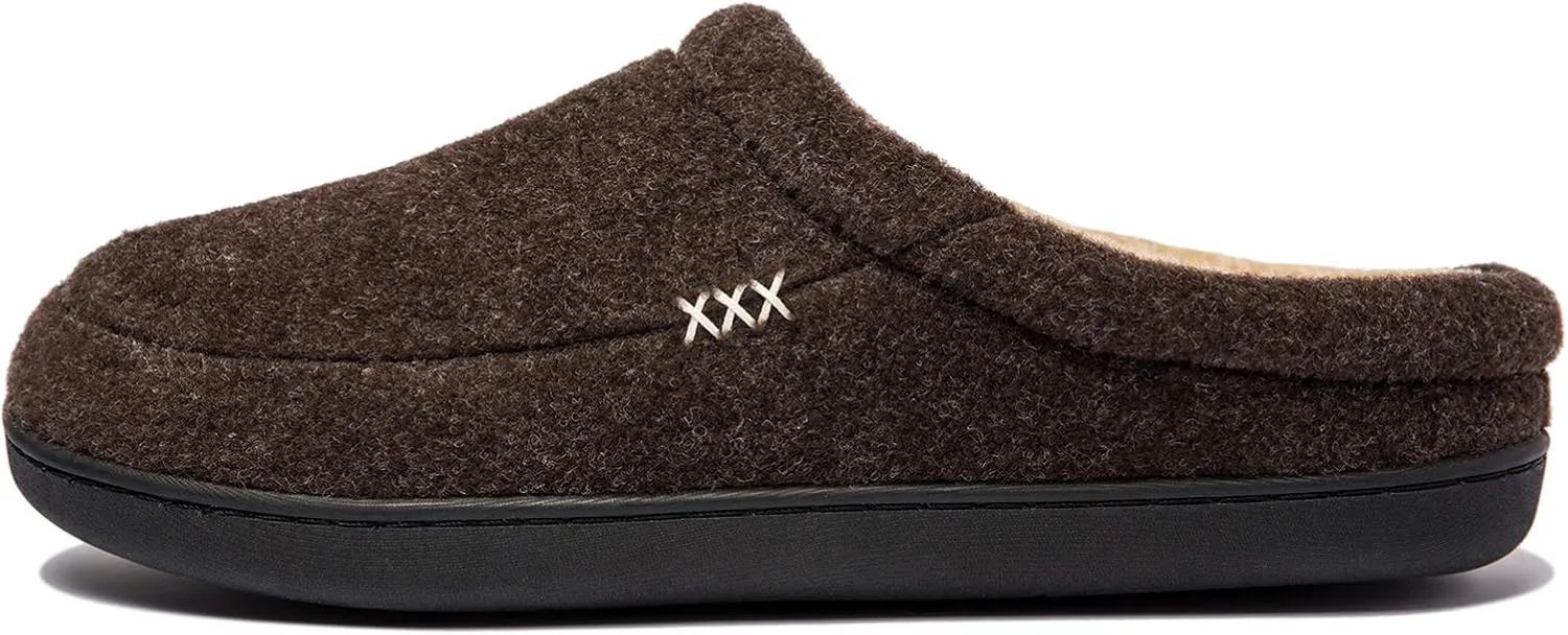 NewDenBer Men's Cozy Memory Foam Slippers Soft Slip on Indoor Outdoor Clog House Shoes