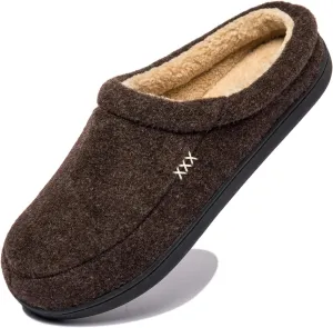 NewDenBer Men's Cozy Memory Foam Slippers Soft Slip on Indoor Outdoor Clog House Shoes