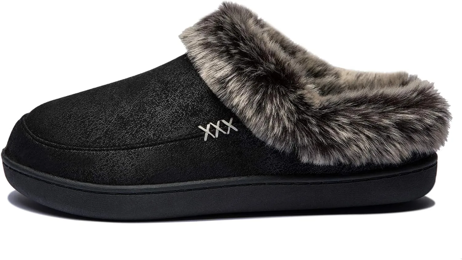 NewDenBer Women's Cozy Memory Foam Slippers Suede Plush Faux Fur Lined Slip on Indoor Outdoor House Shoes