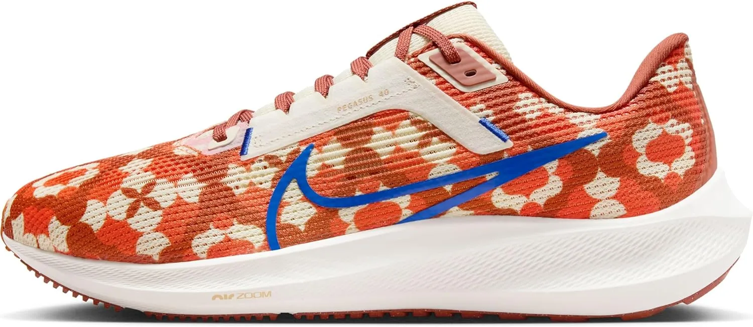 Nike Pegasus 40 Premium Men's Road Running Shoes (FQ7680-100, Coconut Milk/Burnt Sunrise/Safety Orange) Size 10.5