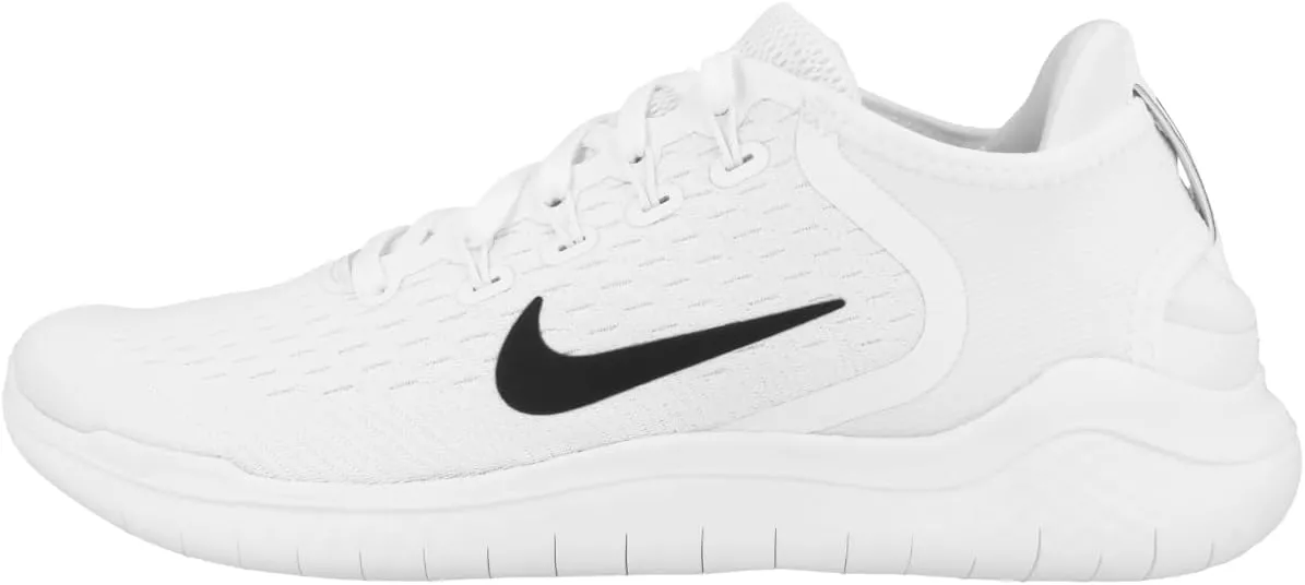 Nike Women's Free RN 2018 Black/White Running Shoe 7 US