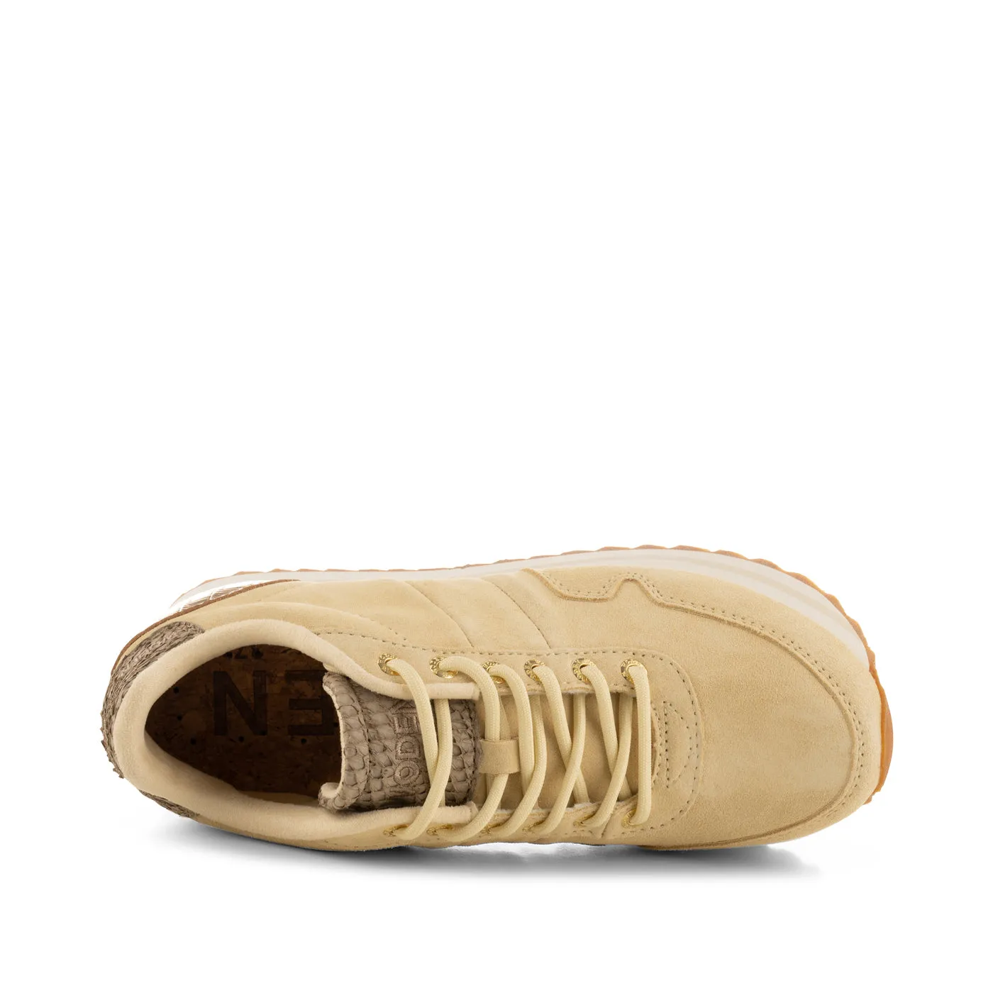Nora III Croco Heel Plateau - Butter