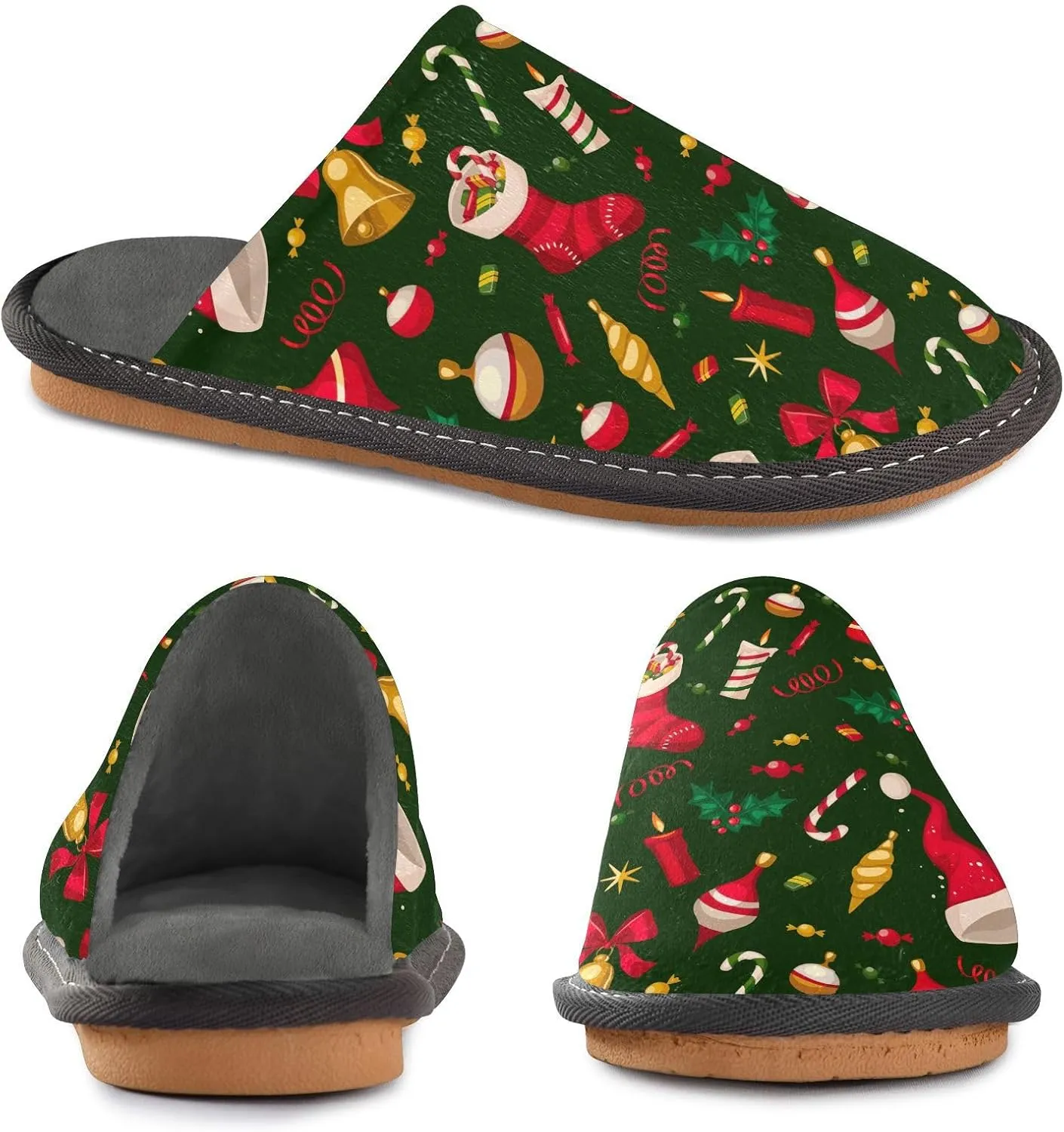 ODAWA Birthday Element Memory Foam House Shoes Slipper Woman, Cozy Washable Slip on House Shoes for Men