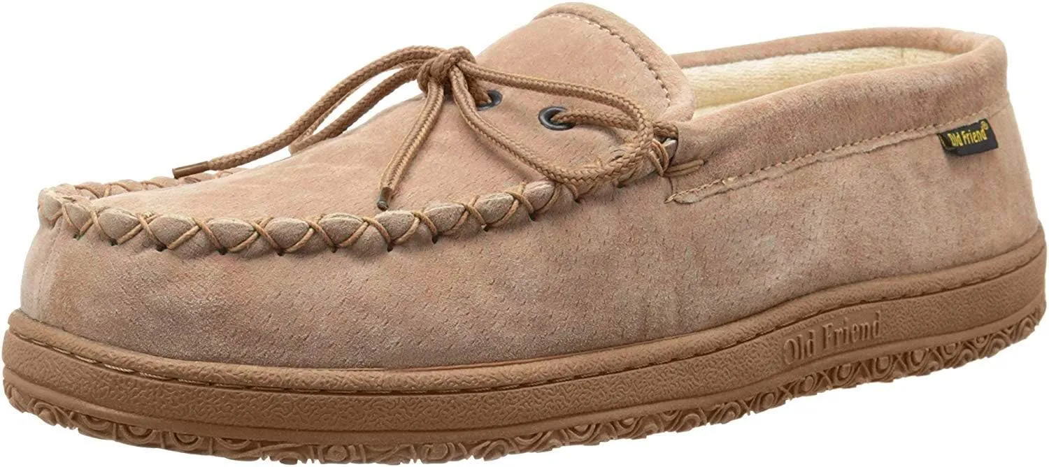 Old Friend Men's Cloth Moccasin Slipper