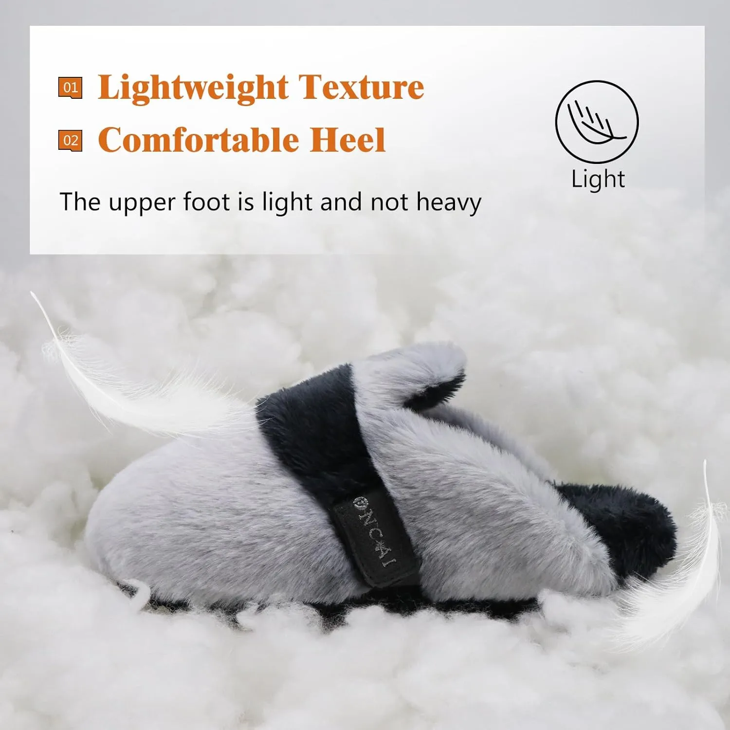 ONCAI Women's Slippers, Plush Faux Fur Soft Cushion Comfortable Memory Foam Slip On House Slippers with Hard Rubber Soles Indoor/Outdoor Winter Warm Fashion, US Size 6-11