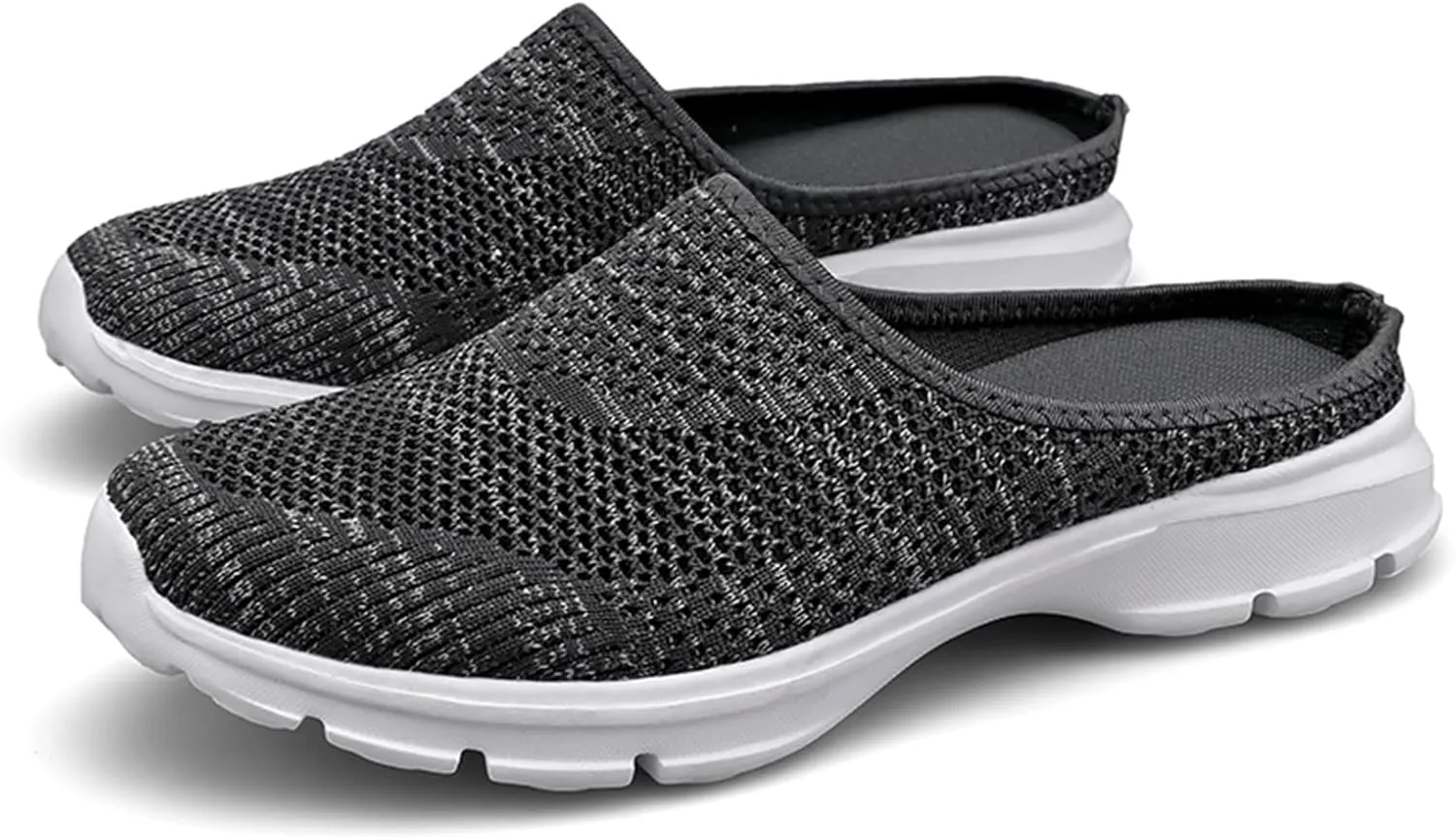 Orthopedic Slip On Shoes for Women Knitted Mesh Casual Mules Lightweight Breathable Sneakers Loafer Slingback Walking Shoes