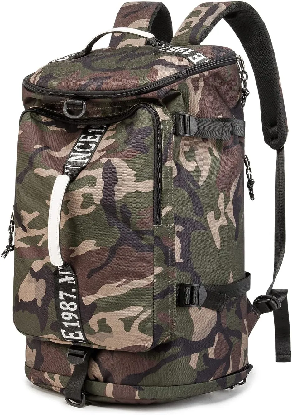 Outdoor Waterproof Backpack Hiking, Fishing, Camping Large Capacity Multifunctional Laptop Backpack, Suitable for Both Men and Women (Camouflage)…