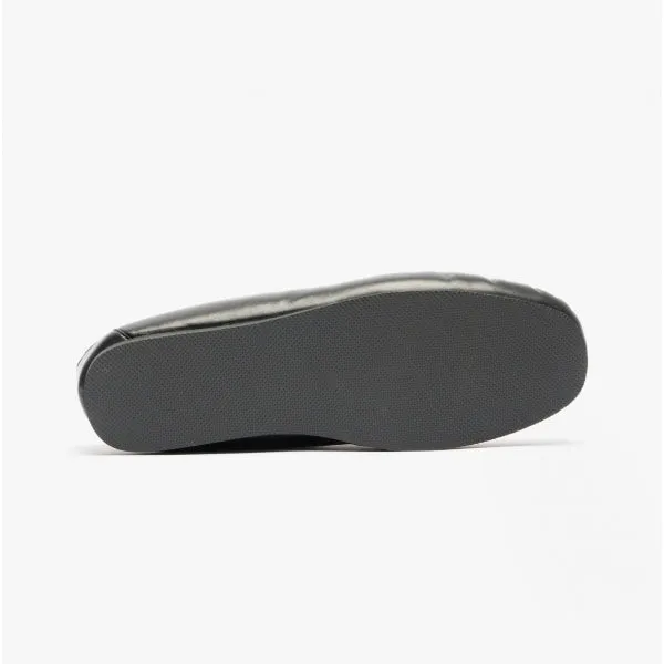 Padders MARINO Mens (G Fit) Full Slippers Black Leather
