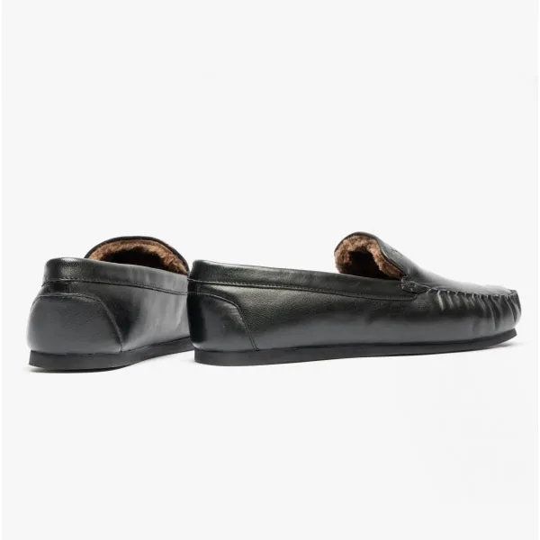 Padders MARINO Mens (G Fit) Full Slippers Black Leather