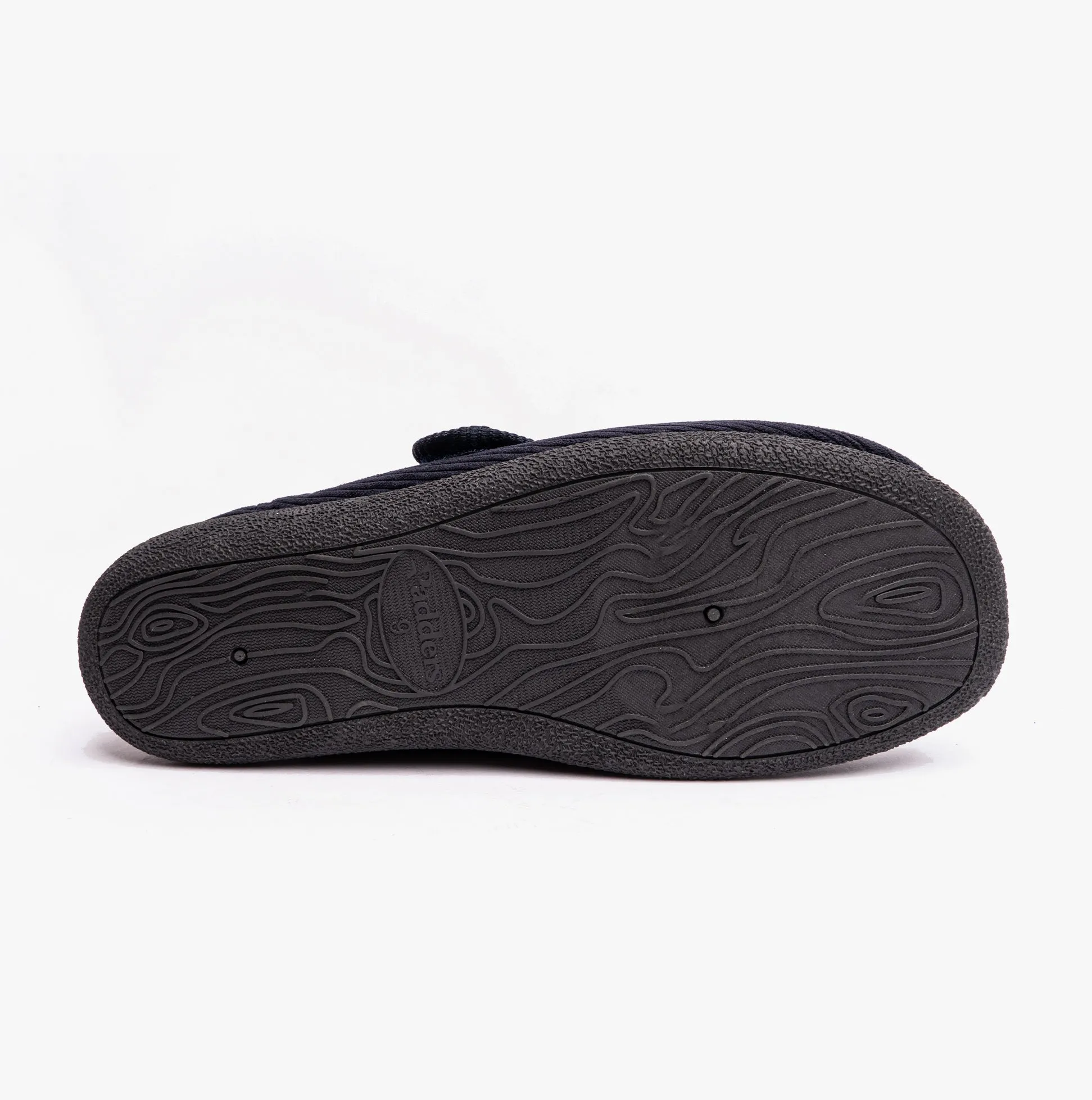 Padders OLIVER Mens Touch Fasten Full Slippers Navy