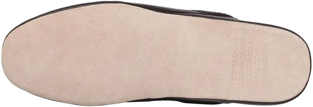 PAMIR Mens Premium textured Leather House Slippers with Memory Foam