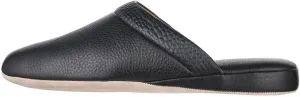 PAMIR Mens Premium textured Leather House Slippers with Memory Foam
