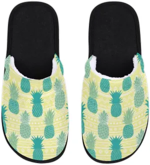 Pineapple Fruit Soft Women Slippers Cozy House Shoes Lightweight Fuzzy Slippers Memory Foam Slippers for Women Indoor and Outdoor