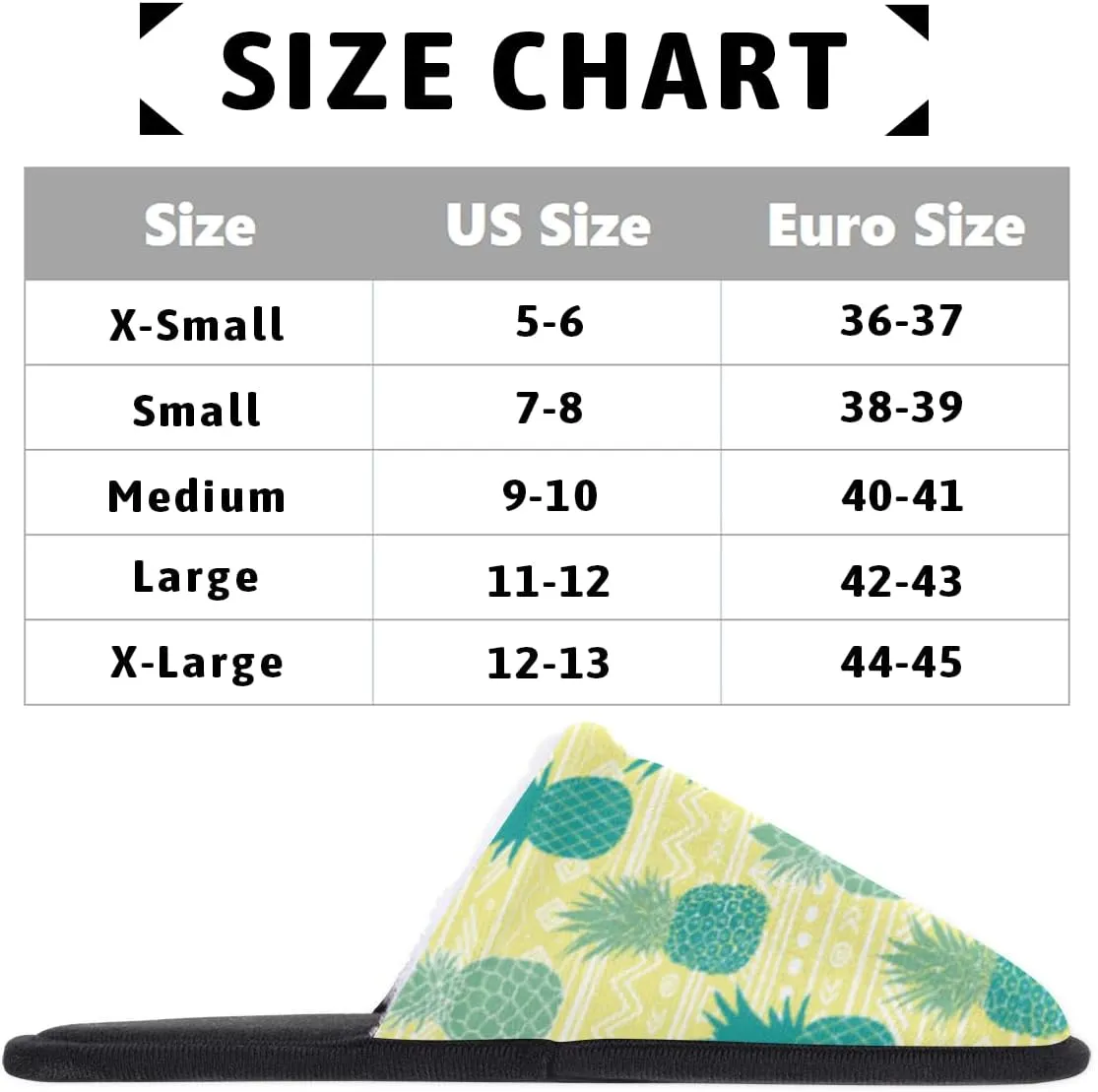 Pineapple Fruit Soft Women Slippers Cozy House Shoes Lightweight Fuzzy Slippers Memory Foam Slippers for Women Indoor and Outdoor