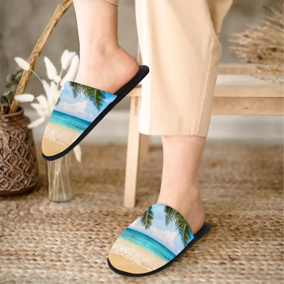 Pineapple Fruit Soft Women Slippers Cozy House Shoes Lightweight Fuzzy Slippers Memory Foam Slippers for Women Indoor and Outdoor
