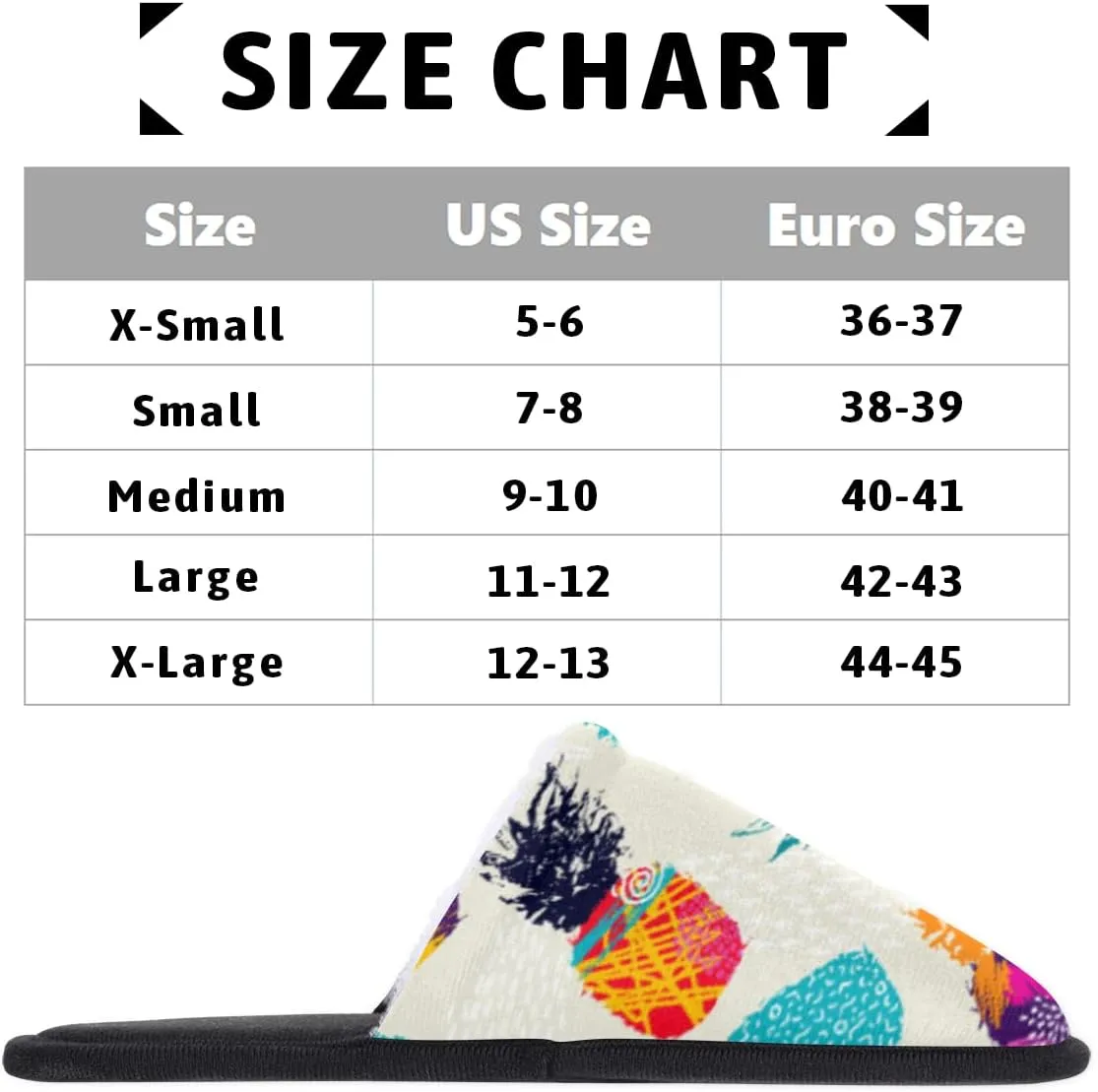 Pineapple Fruit Soft Women Slippers Cozy House Shoes Lightweight Fuzzy Slippers Memory Foam Slippers for Women Indoor and Outdoor