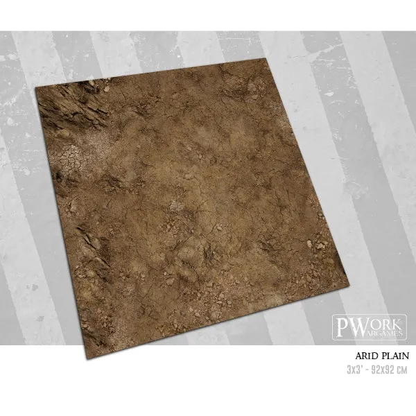 PWork - Arid Plain - Wargames Terrain Mat - 4X4'