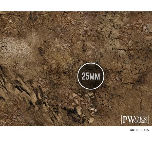 PWork - Arid Plain - Wargames Terrain Mat - 4X4'