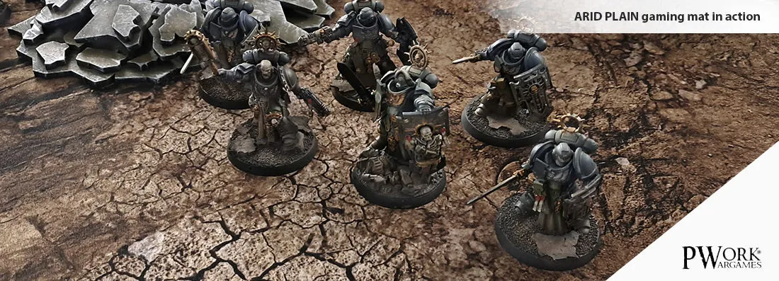 PWork - Arid Plain - Wargames Terrain Mat - 4X4'