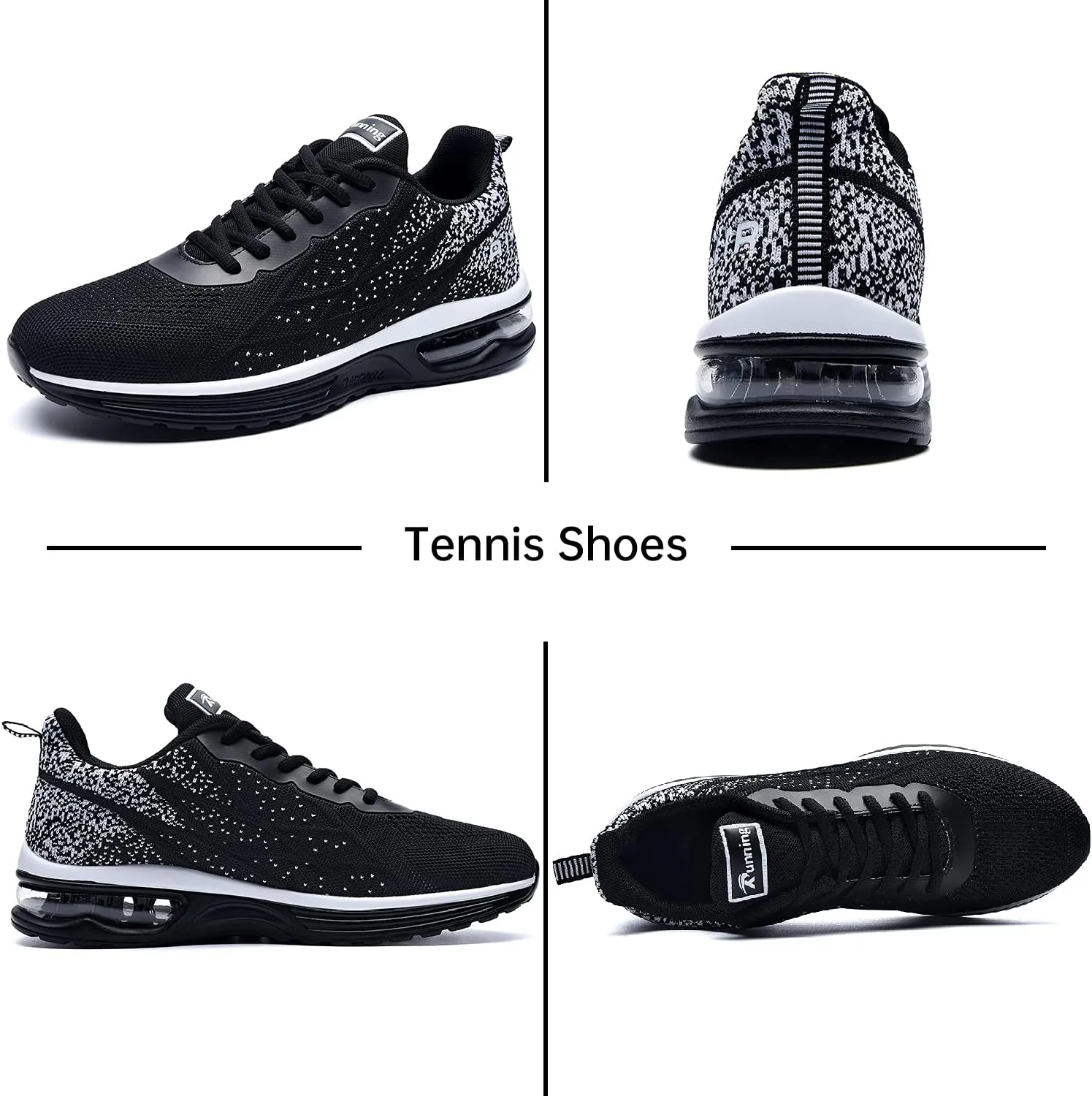 QAUPPE Mens Air Running Shoes Athletic Trail Tennis Sneaker (US7-12.5 D(M)