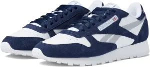 Reebok Classic Leather Vector Navy/White/Pure Grey Men's 10.5, Women's 12 Medium
