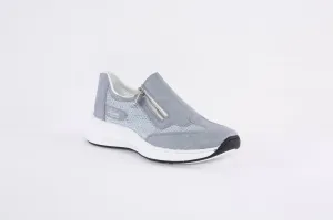 RIEKER - N5675-12 OPEN MESH ZIP COMFORT SHOE - BLUE