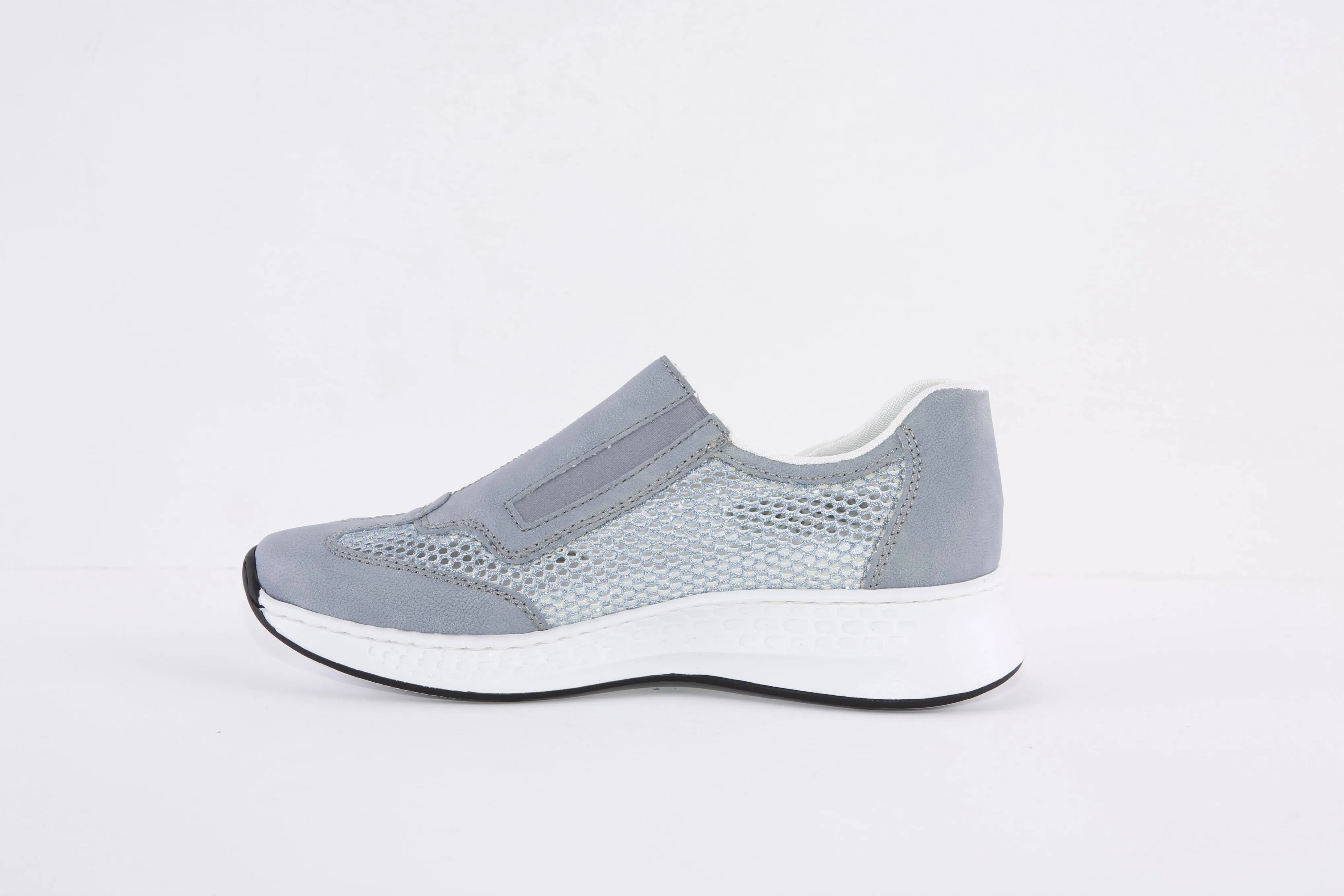 RIEKER - N5675-12 OPEN MESH ZIP COMFORT SHOE - BLUE
