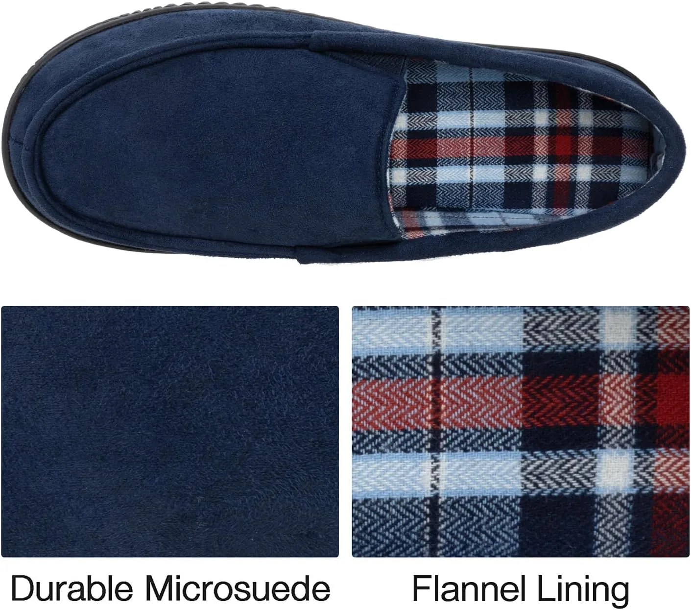 RockDove Men's Alexander Flannel Lined Loafer Slipper