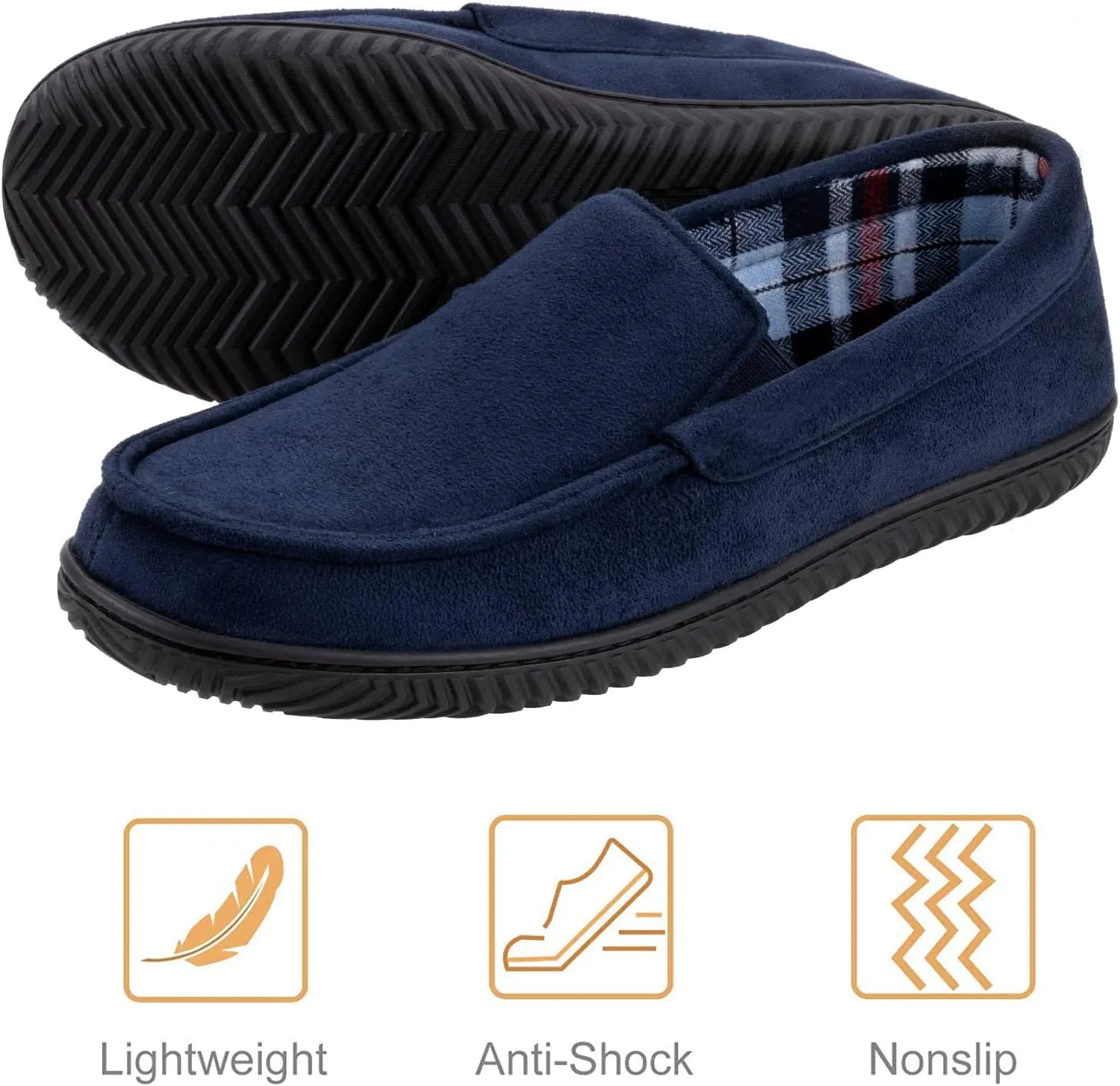 RockDove Men's Alexander Flannel Lined Loafer Slipper