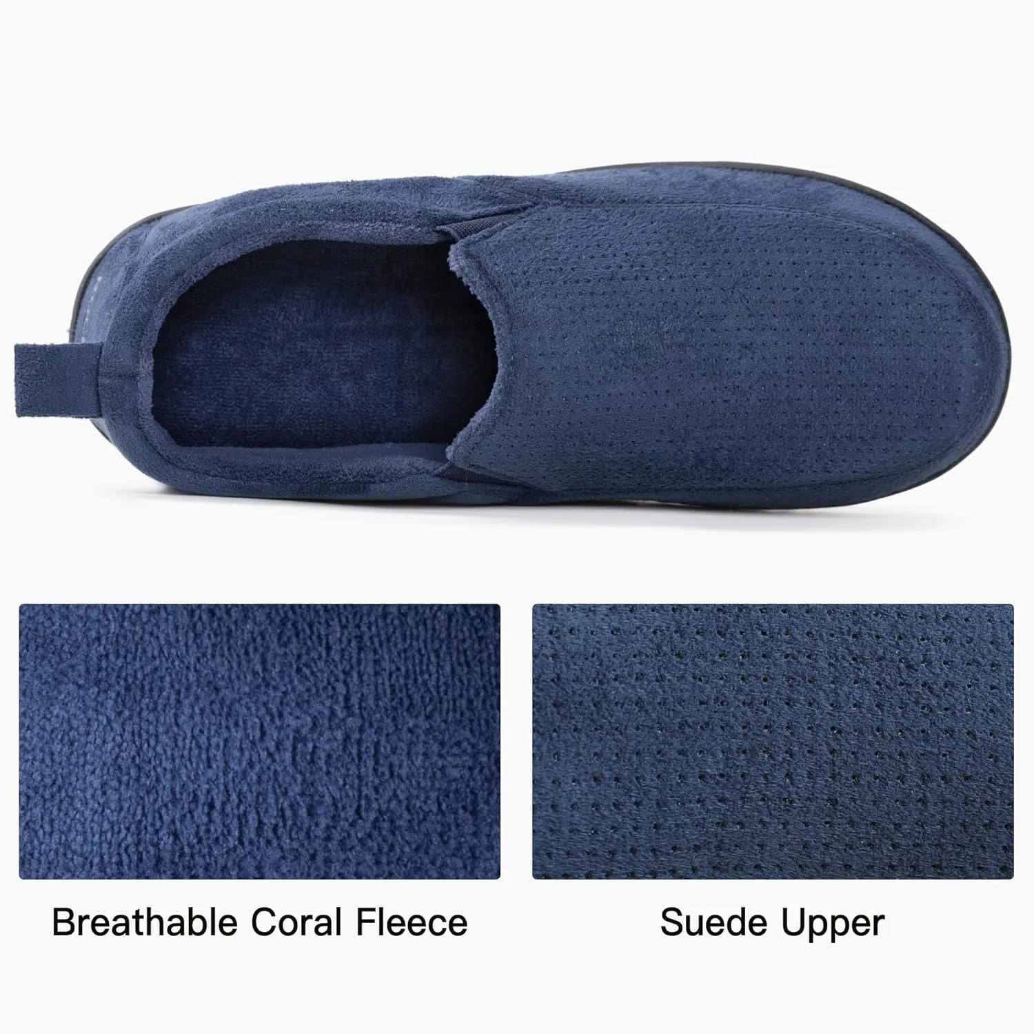 RockDove Men's Breathable Mesh Memory Foam Slipper with Nonslip Sole