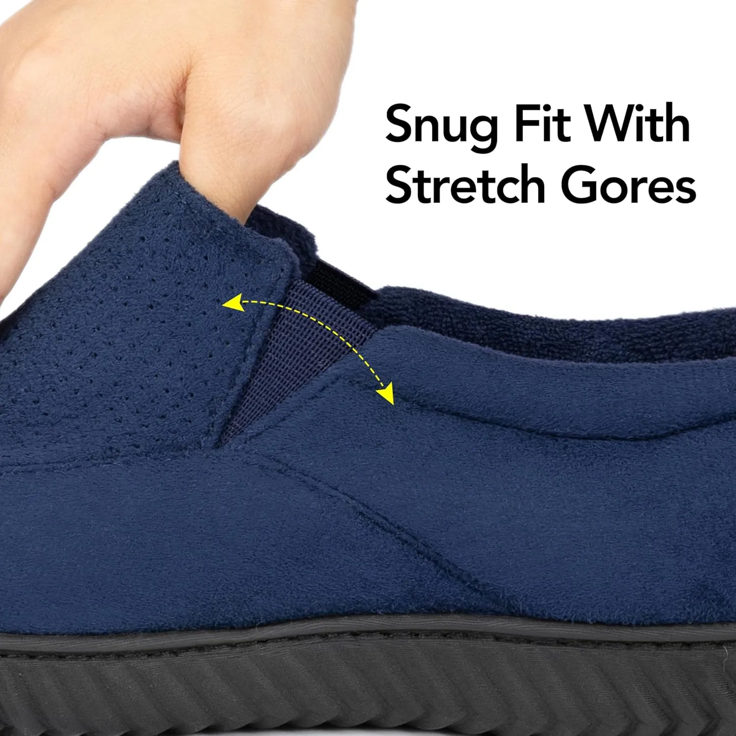 RockDove Men's Breathable Mesh Memory Foam Slipper with Nonslip Sole