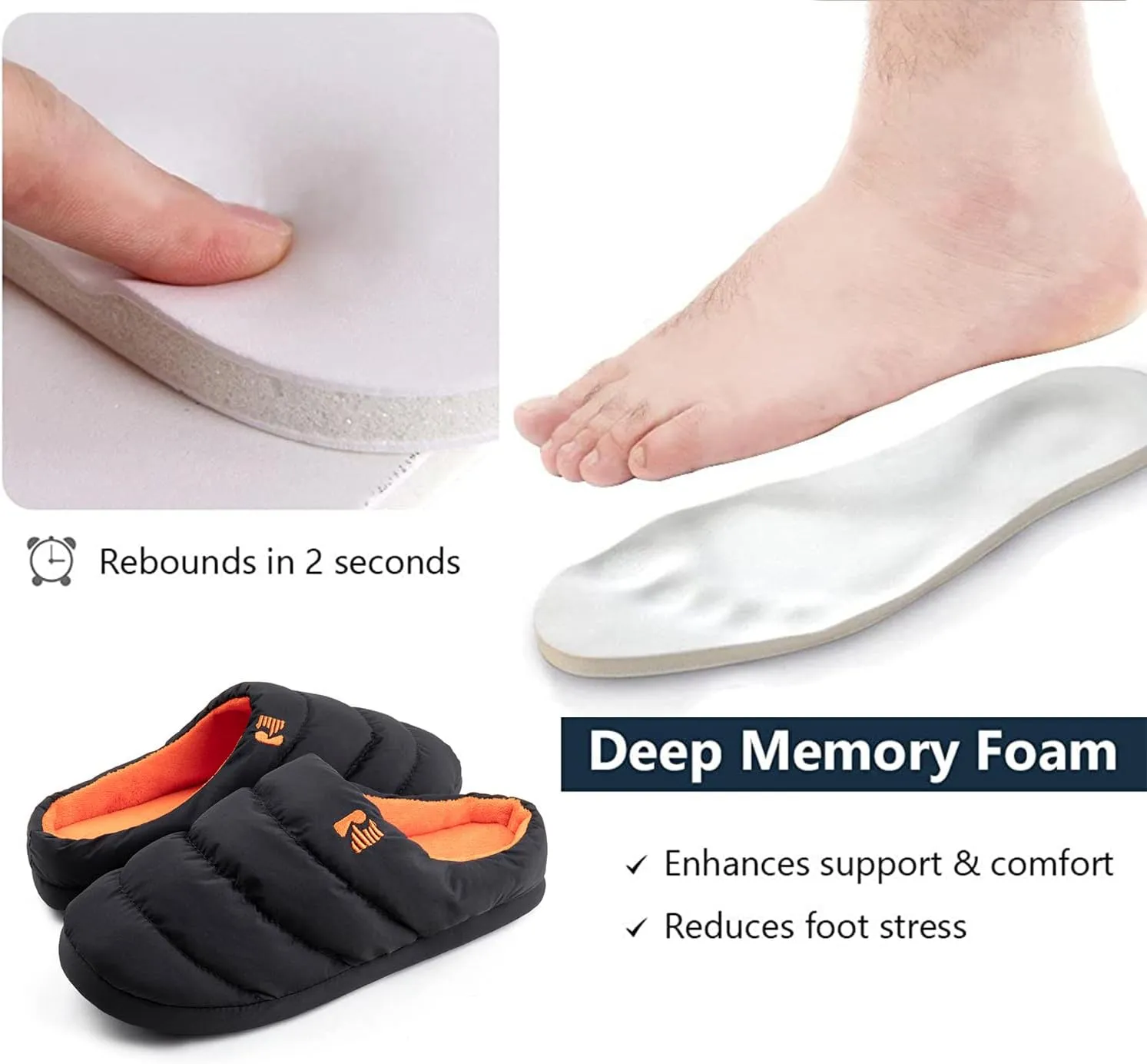 RockDove Men's Campground Memory Foam Down Slipper