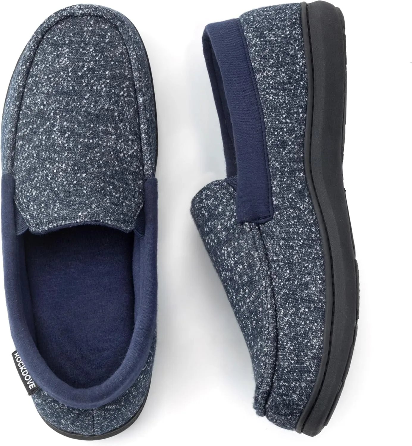 RockDove Men's Tweed Memory Foam Moc Slipper