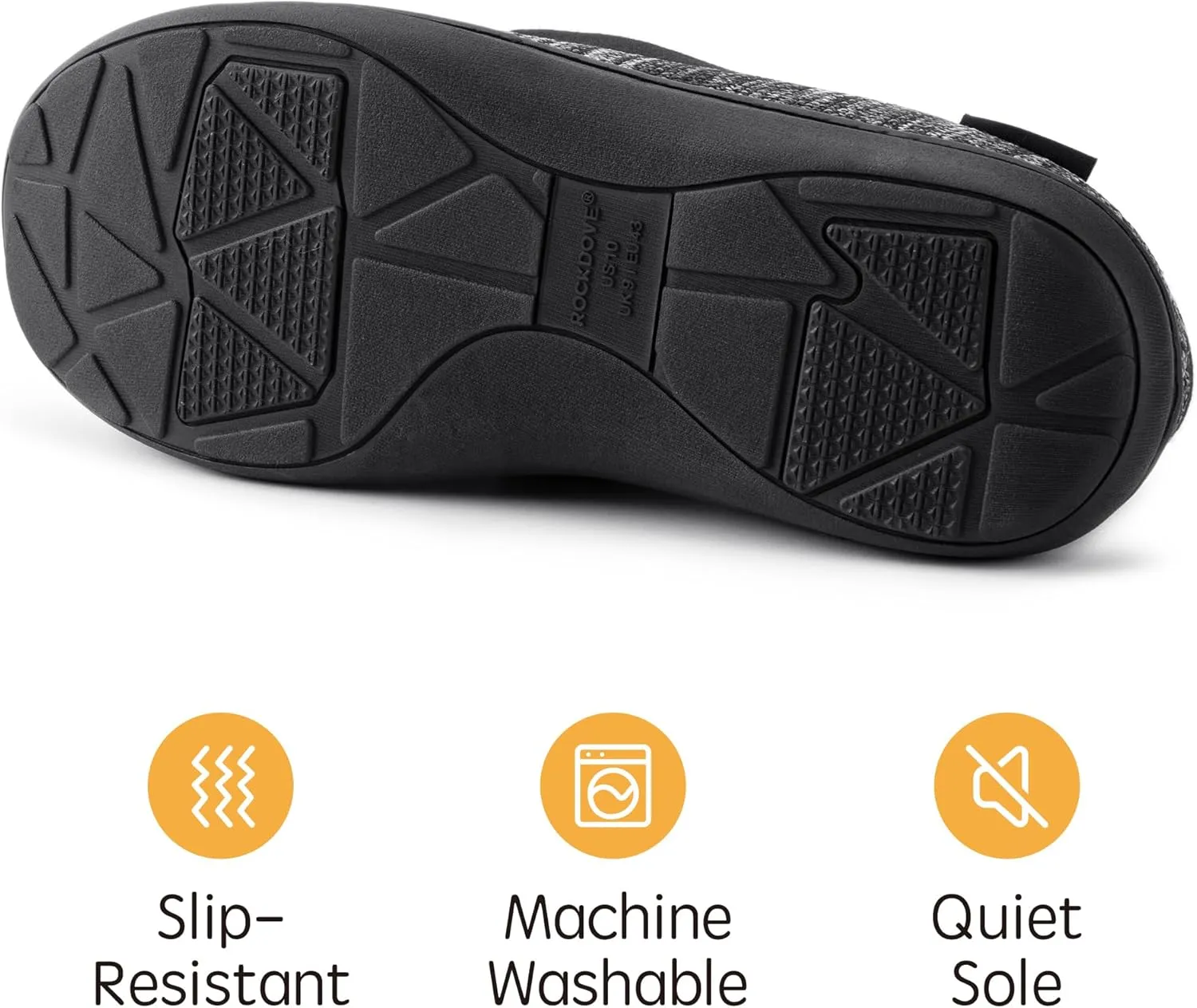RockDove Men's Tweed Memory Foam Moc Slipper