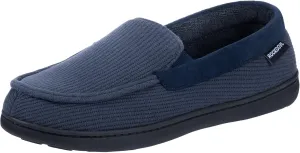 RockDove Men's Waffle Knit Memory Foam Moc Slipper with Removable Insole