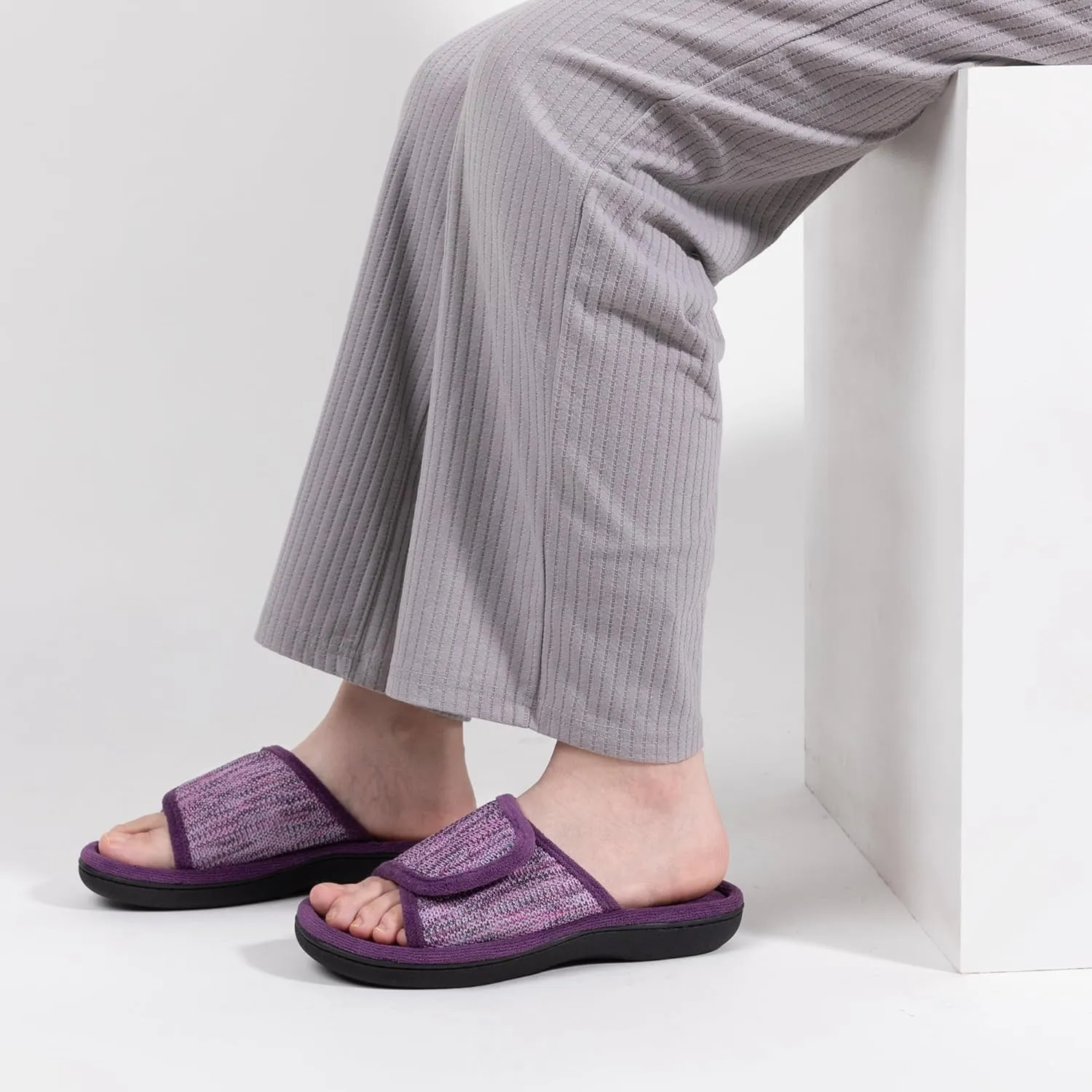 RockDove Women's Adjustable Wrap Memory Foam Slide Slipper