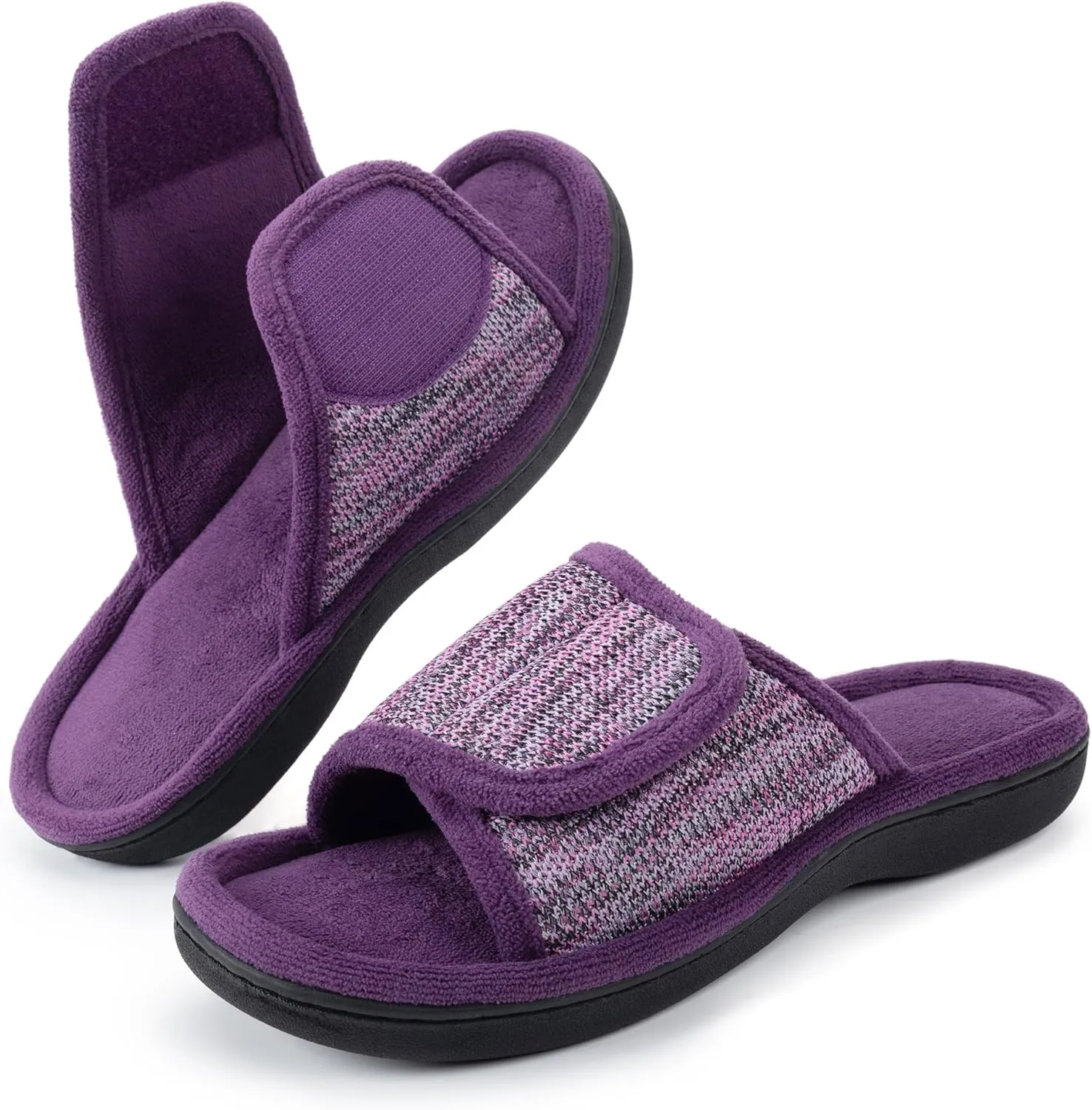 RockDove Women's Adjustable Wrap Memory Foam Slide Slipper