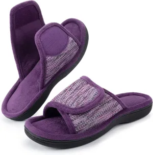 RockDove Women's Adjustable Wrap Memory Foam Slide Slipper