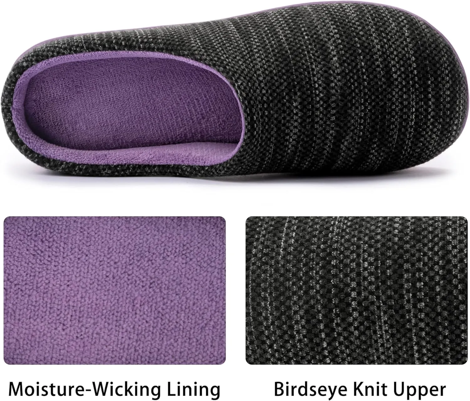 RockDove Women's Birdseye Knit Memory Foam Slipper