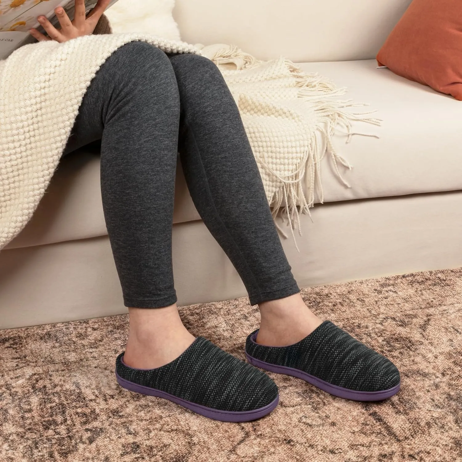 RockDove Women's Birdseye Knit Memory Foam Slipper