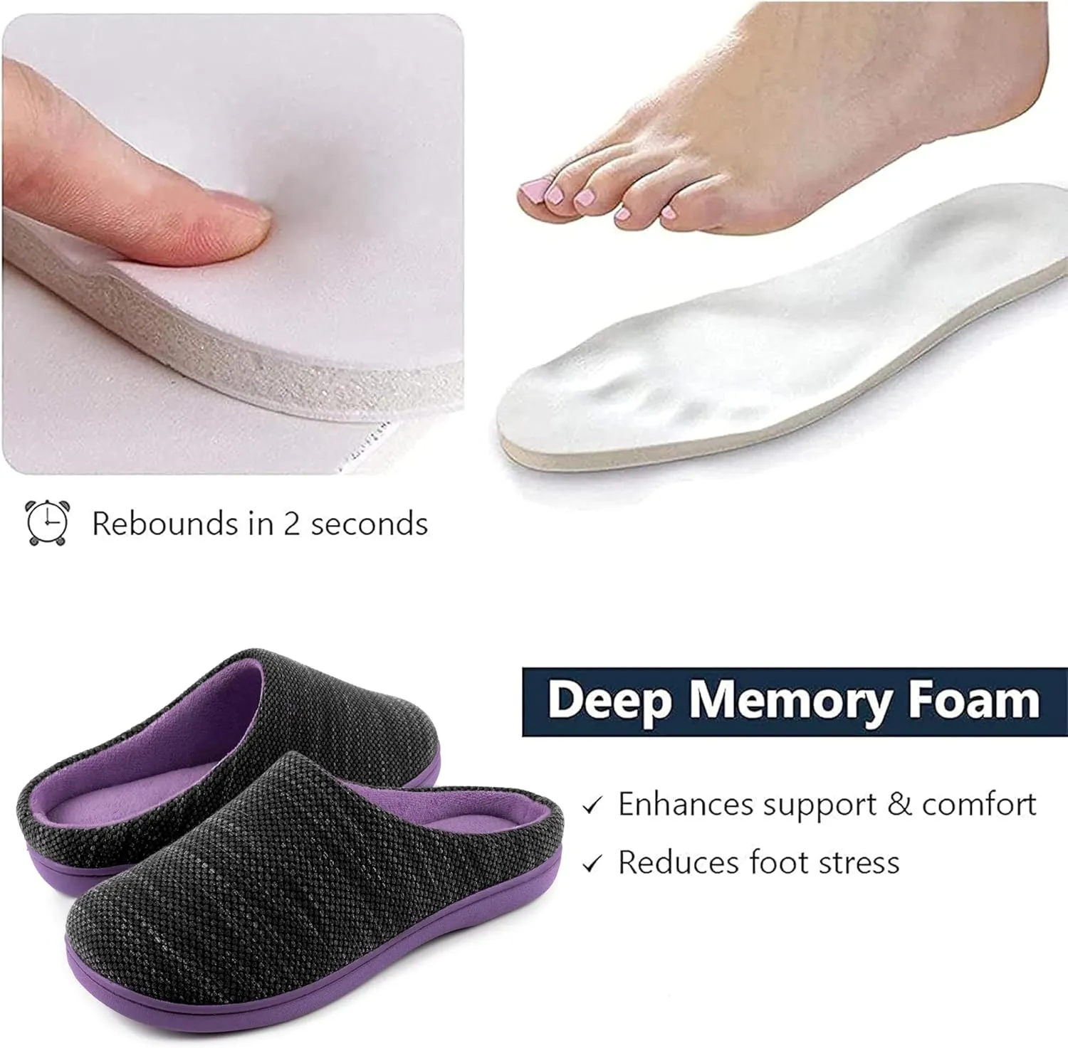 RockDove Women's Birdseye Knit Memory Foam Slipper