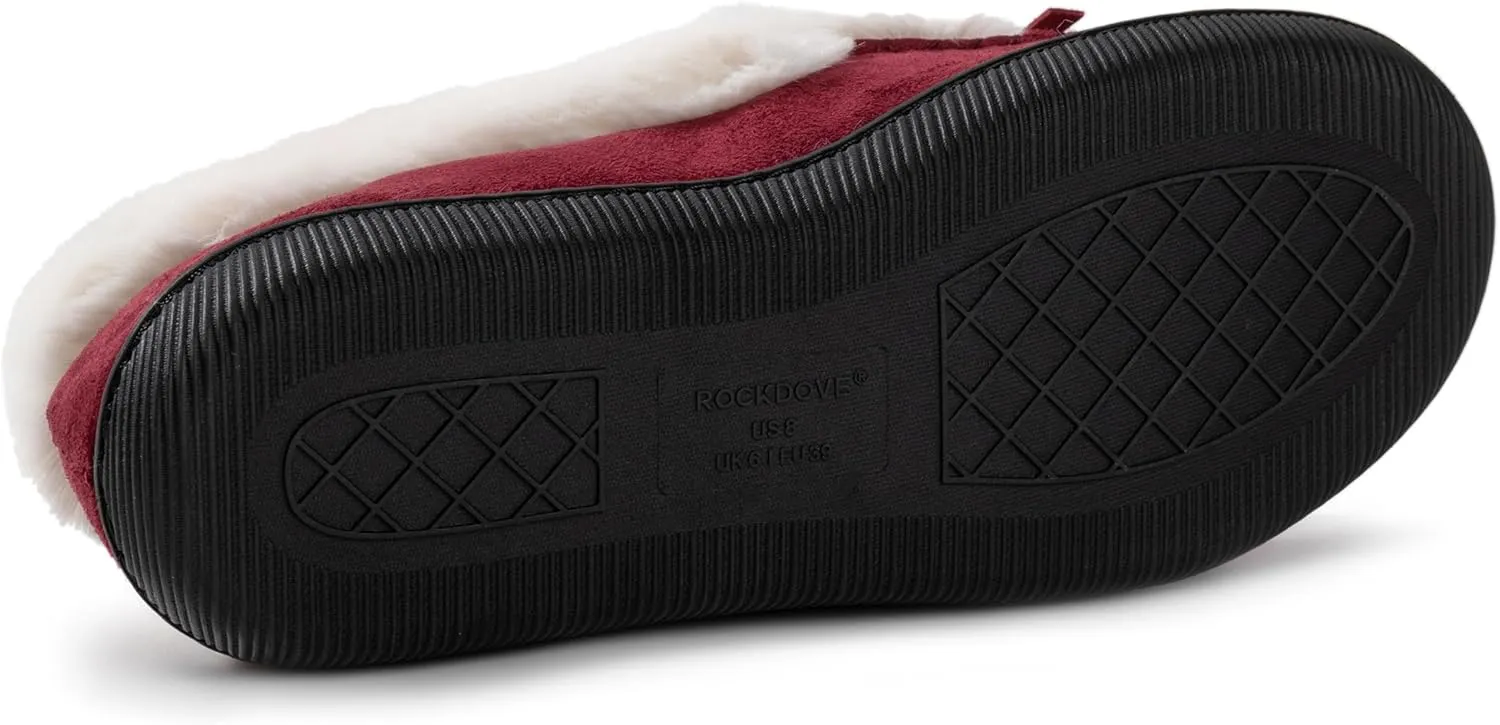 RockDove Women's Faux Fur Lined Micro Suede Moccasin Slipper
