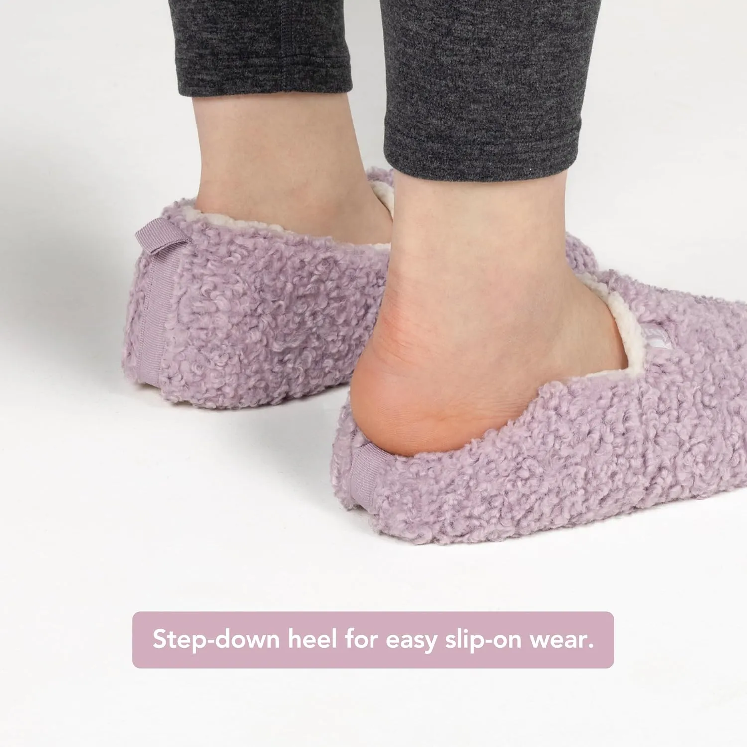 RockDove Women's Faux Shearling Closed Back Slipper with Memory Foam