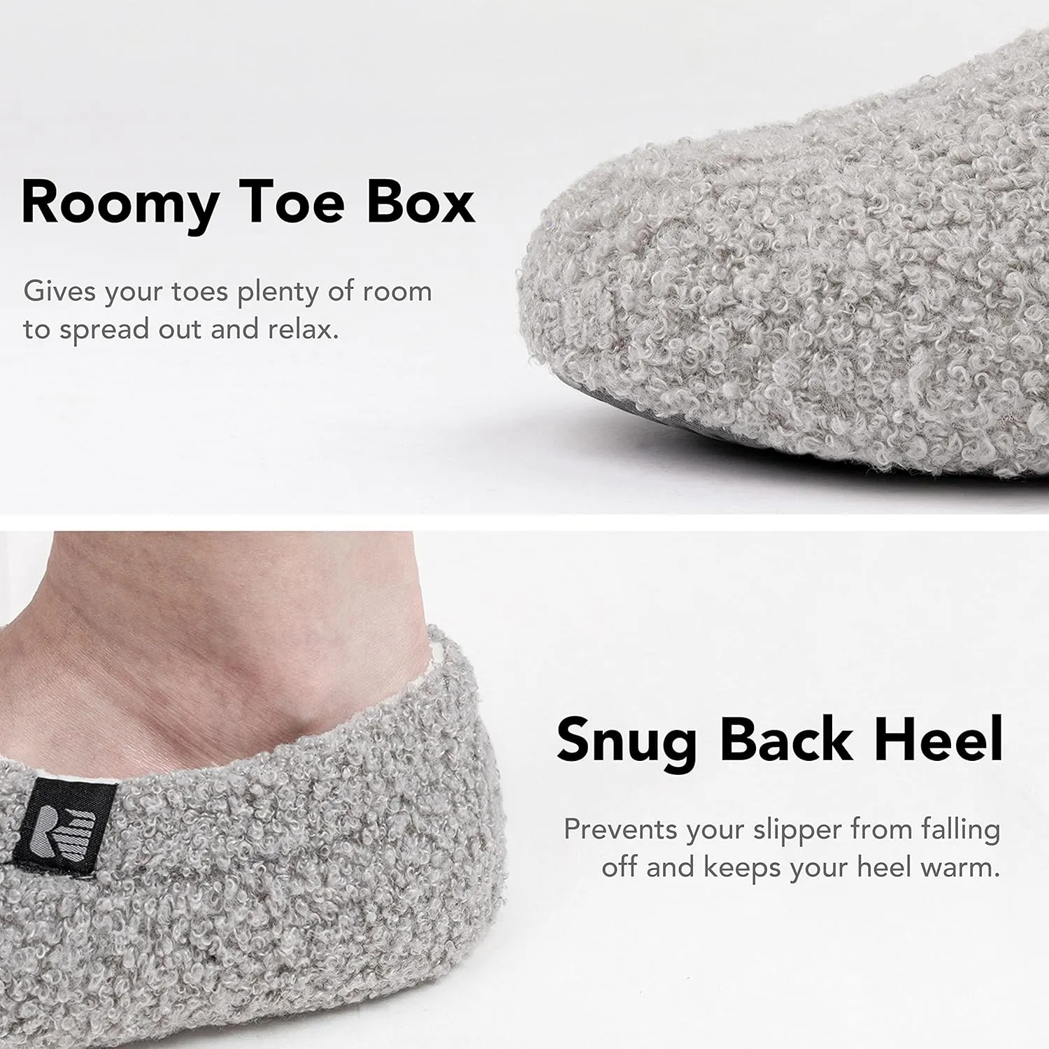 RockDove Women's Teddy Fleece Closed Back Indoor Slipper