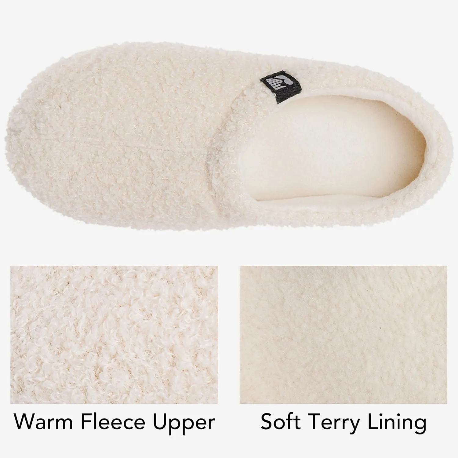 RockDove Women's Teddy Fleece Closed Back Indoor Slipper