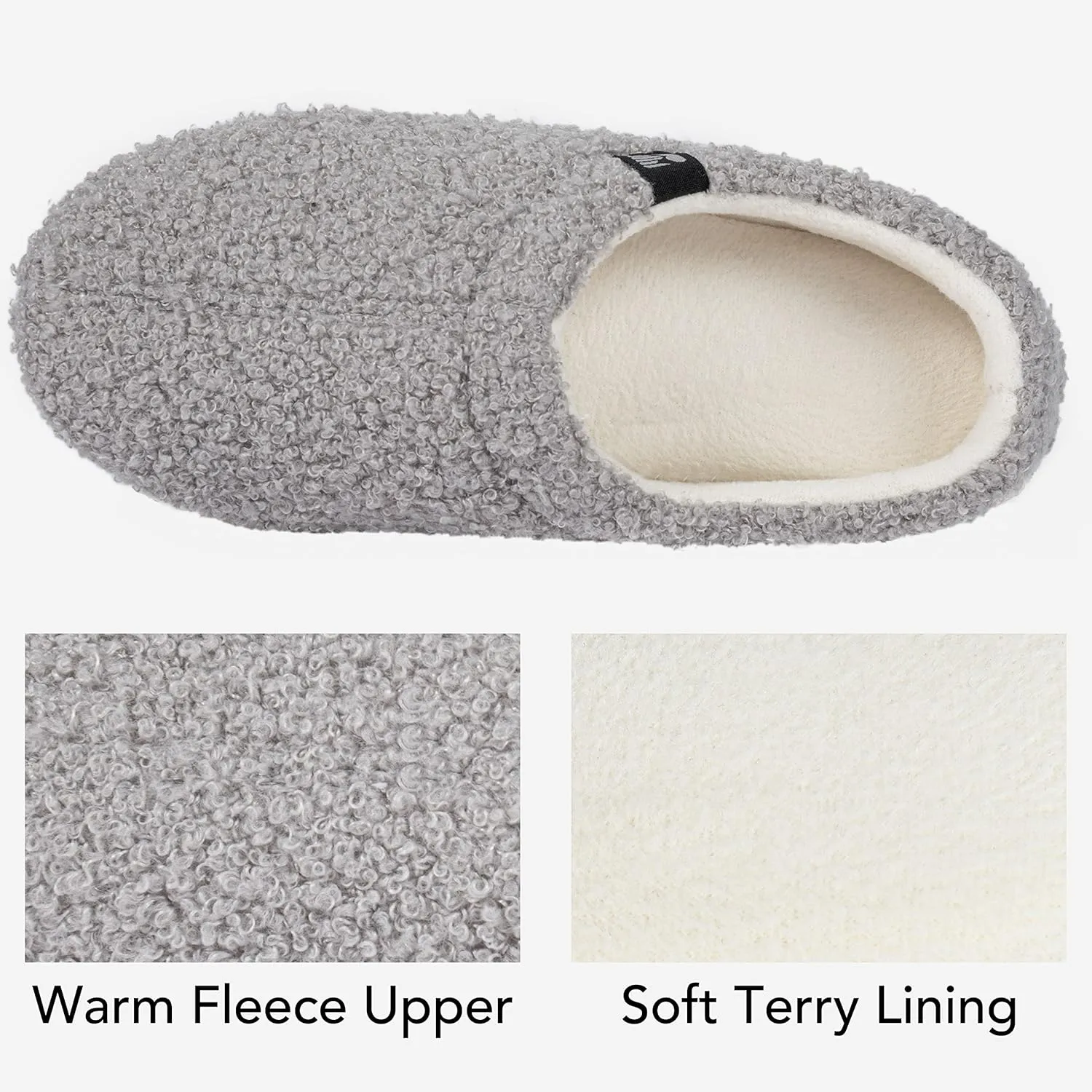 RockDove Women's Teddy Fleece Closed Back Indoor Slipper