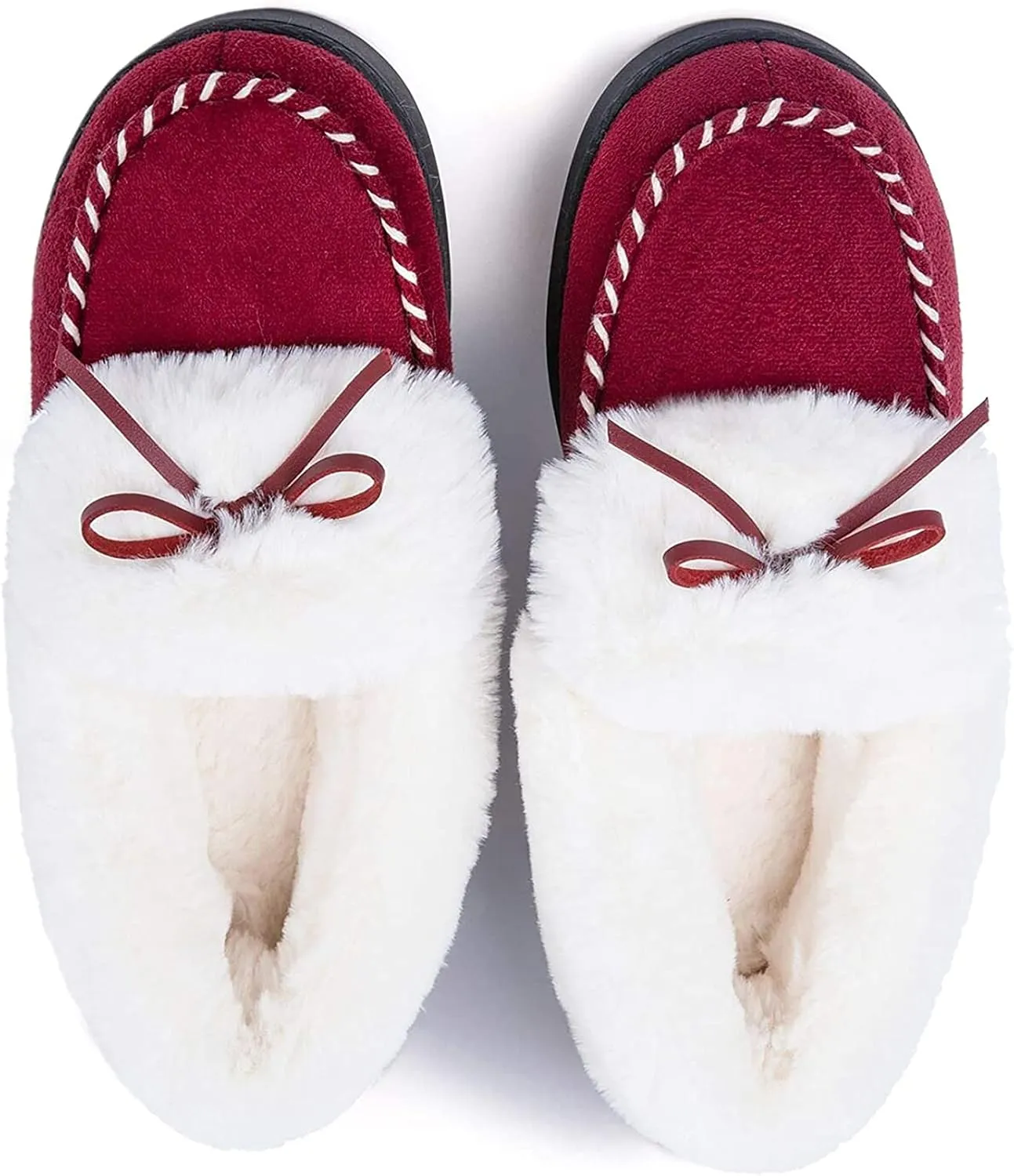RockDove Women's Trapper Moc Fuzzy Plush Faux Fur Memory Foam Slipper