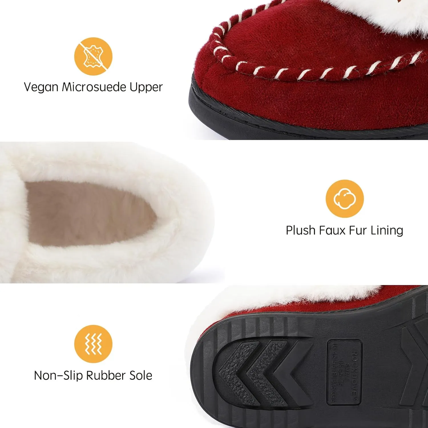 RockDove Women's Trapper Moc Fuzzy Plush Faux Fur Memory Foam Slipper